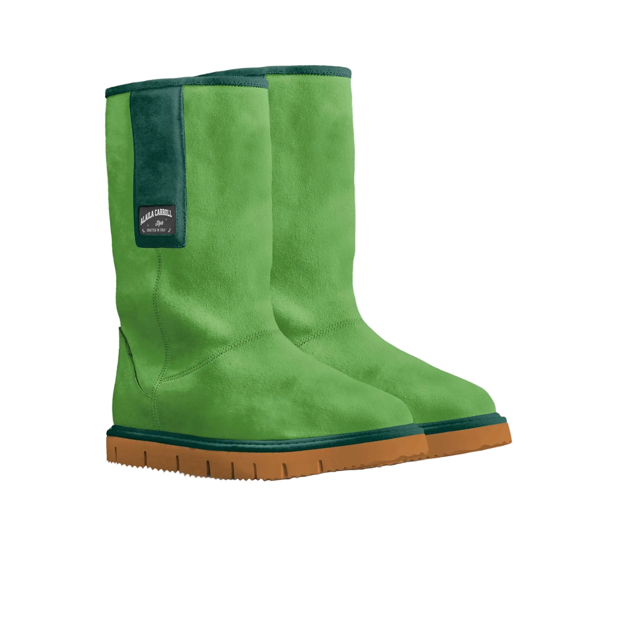 Shop Flap Mid-Boot Green by Alaila Carroll Style. Eco-friendly Italian sheepskin mid-boot with comfortable sole and embroidered logo patch for women.

Green eco-sheepskin mid-boot

Luxury designer women’s mid-boot

Italian-made eco-friendly boot with embroidered logo

Eco-friendly mid-boot, Italian sheepskin boots, luxury women’s boots, designer mid-boot, sustainable footwear, Alaila Carroll Style