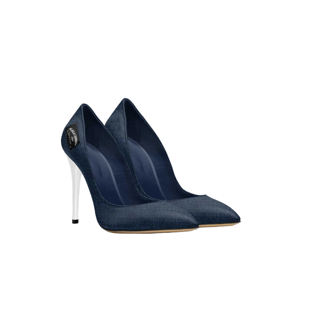 Step into elegance with the Full Cut High Heel Denim & White pump. Featuring a streamlined toe, slender heel, and smooth genuine materials crafted with Italian expertise. Available in women’s US sizes 6–10.5.

luxury high heel pumps
denim and white heels
Italian designer heels
women’s high heel pumps
elegant high heel shoes
sophisticated women’s footwear
designer pumps for women
pointed toe high heels
ladies formal heels
modern luxury heels