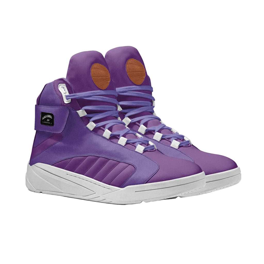 Shop Future Basketball High Top Purple sneakers with rubber basketball tongue detail, logo panels, side overlays, and Vibram sole for indoor and outdoor play.

basketball high top sneakers
futuristic sneakers
purple high top shoes
designer basketball sneakers
streetwear sneakers
sporty fashion shoes
vibram sole sneakers
urban athletic shoes
statement sneakers
men’s high top sneakers