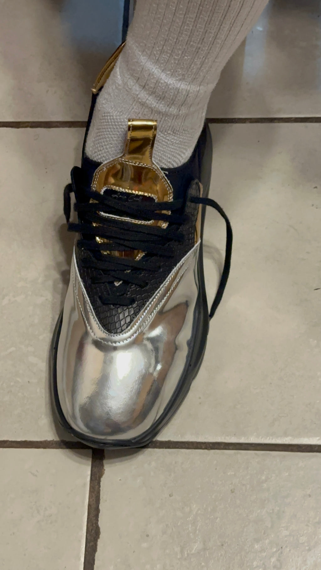 Slip-On Future Walker Sliver, Gold, & Black