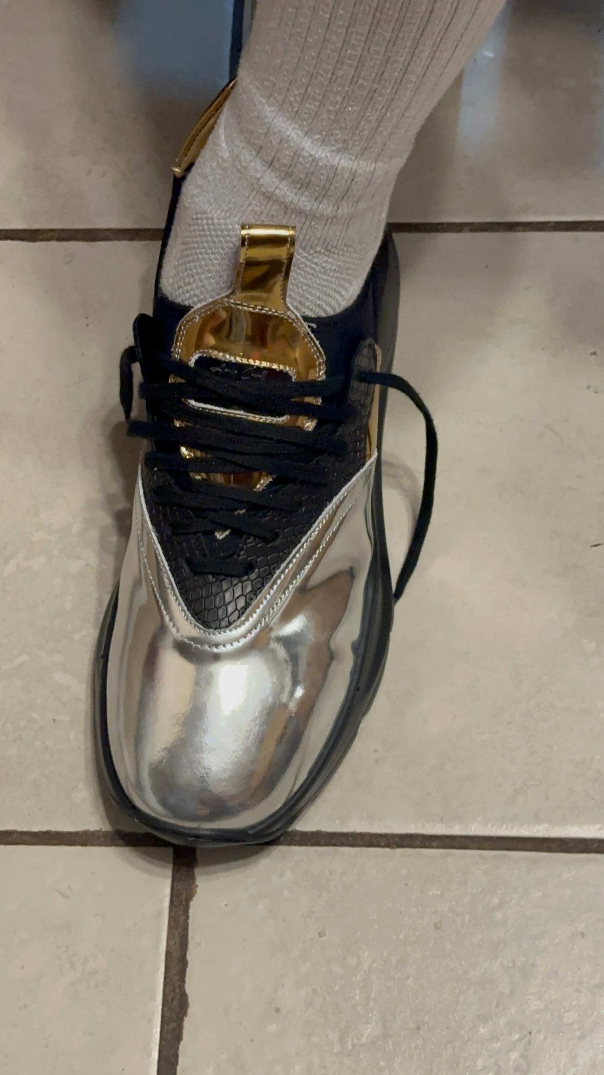Slip-On Future Walker Sliver, Gold, & Black