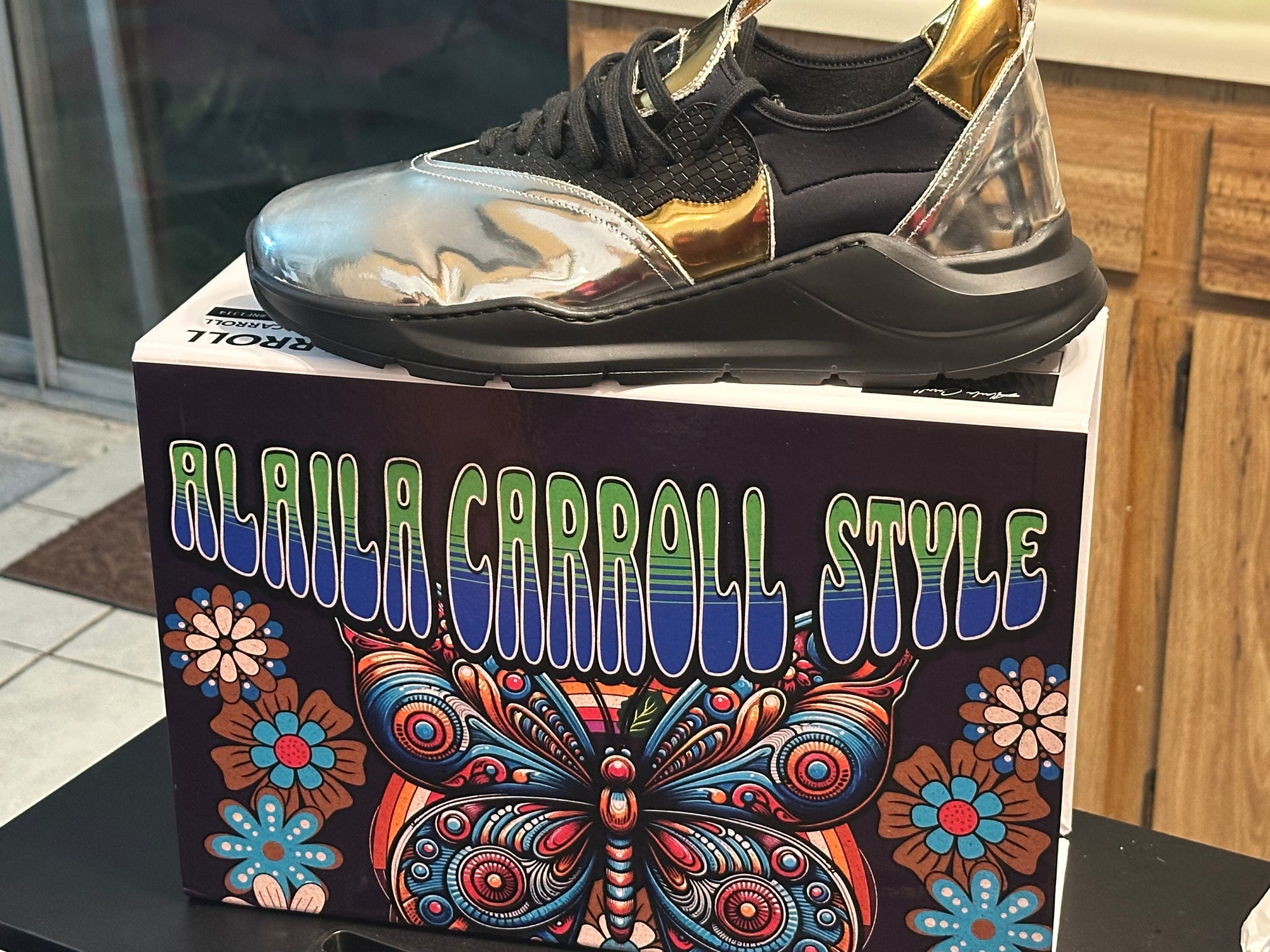 Slip-On Future Walker Sliver, Gold, & Black