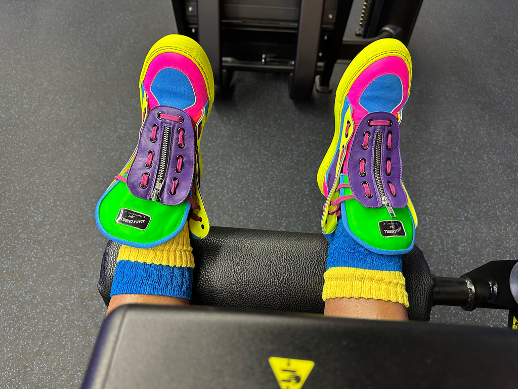 Designer Zipper High-Top Rainbow