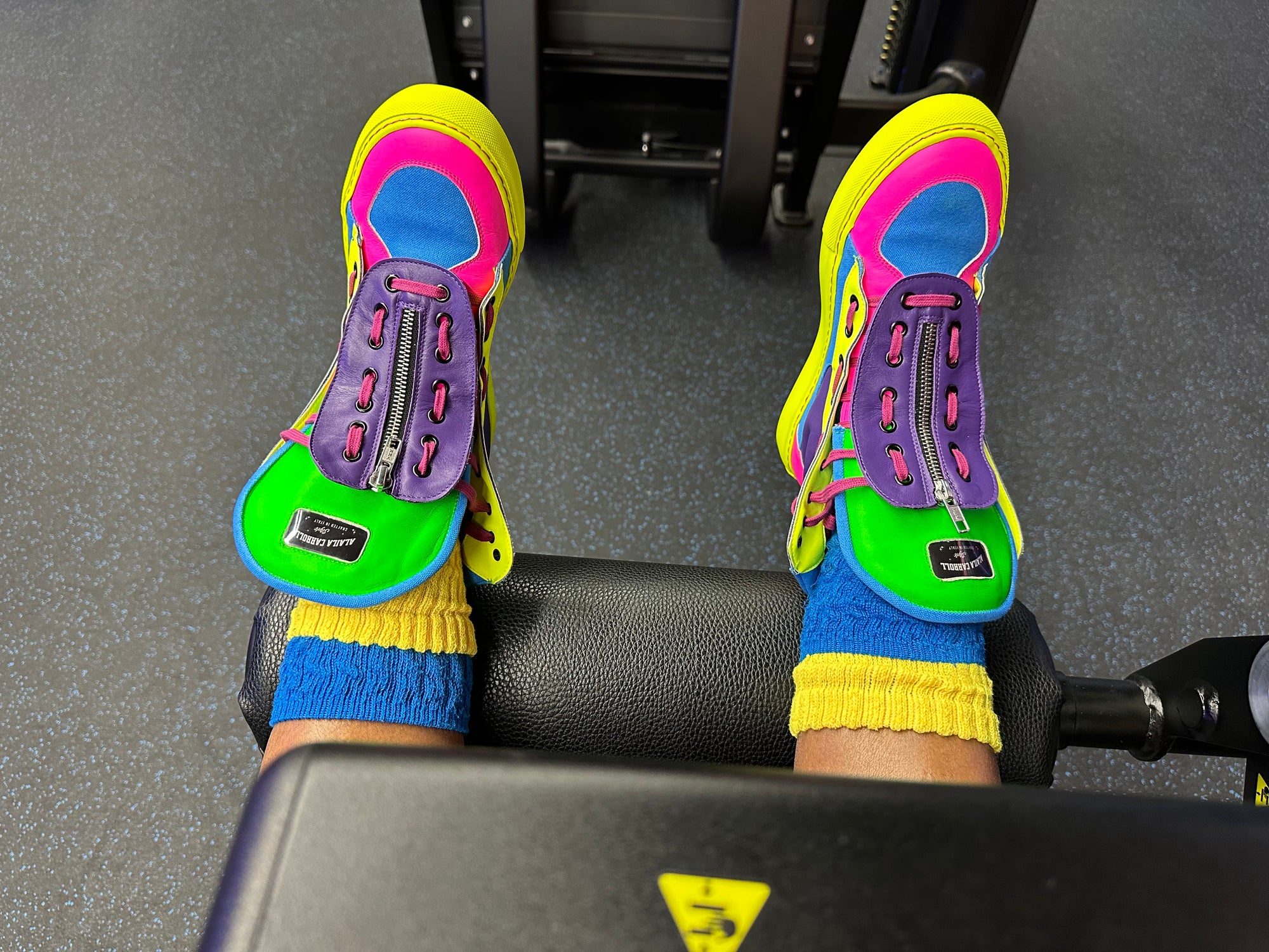 Designer Zipper High-Top Rainbow