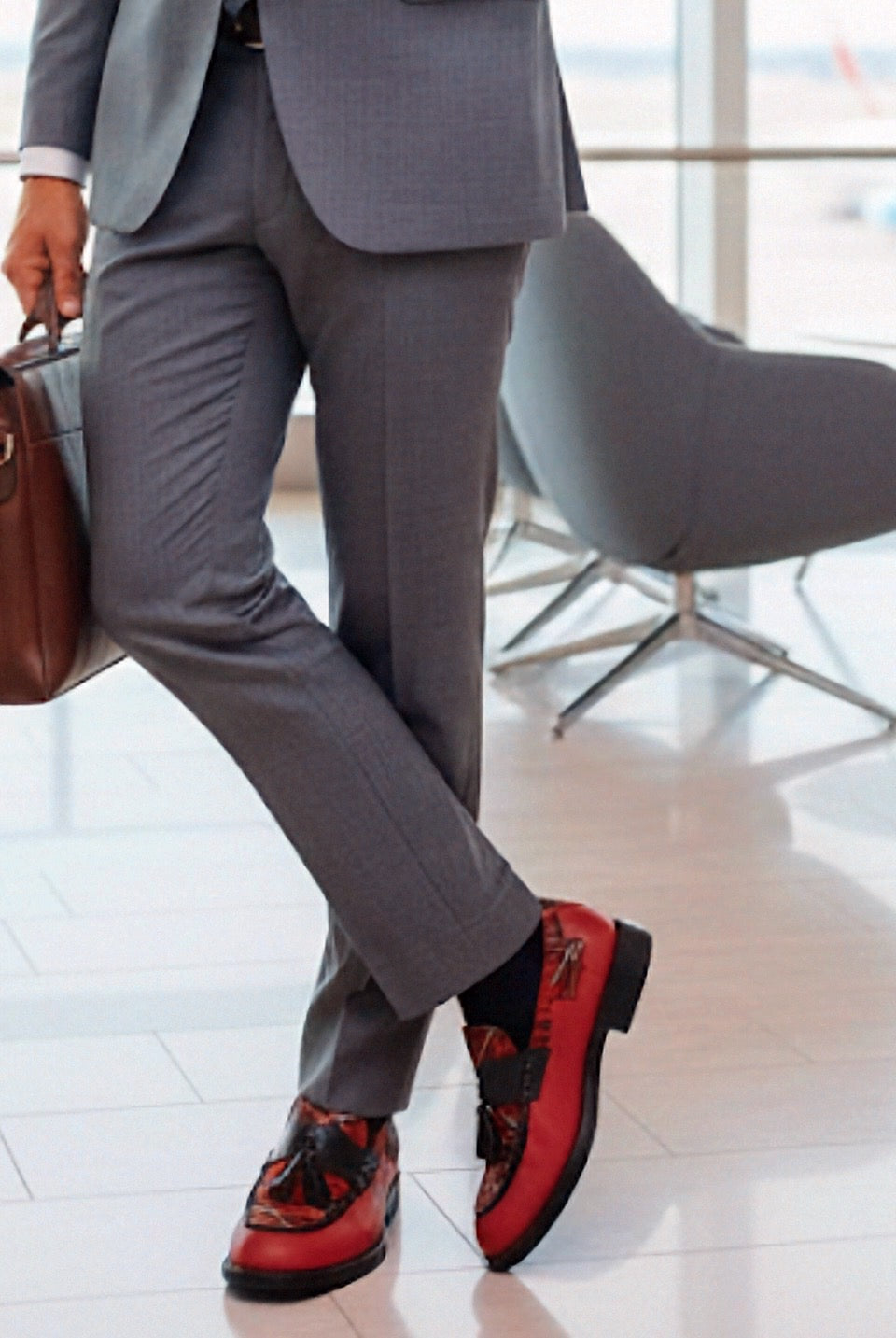 LUXE CLASSIC LOAFER – Red & Plaid