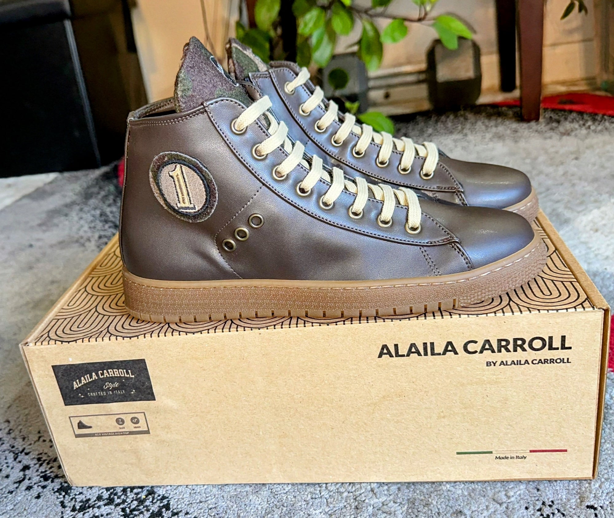 Alaila Carroll ECO VINTAGE HIGH TOP – Brown (Limited Edition)