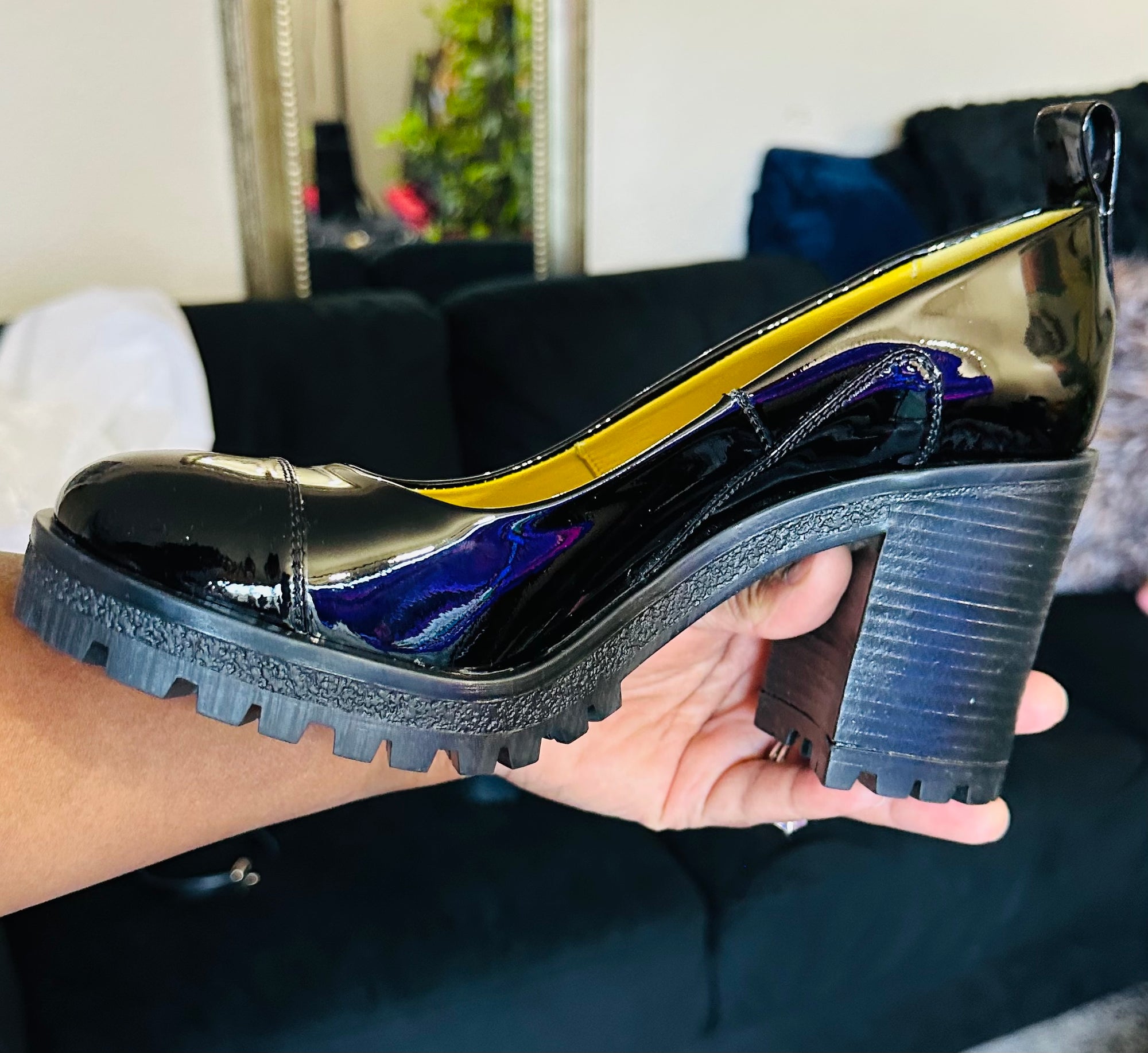 Ankle Strap Heel – Always Shining Varnish Black