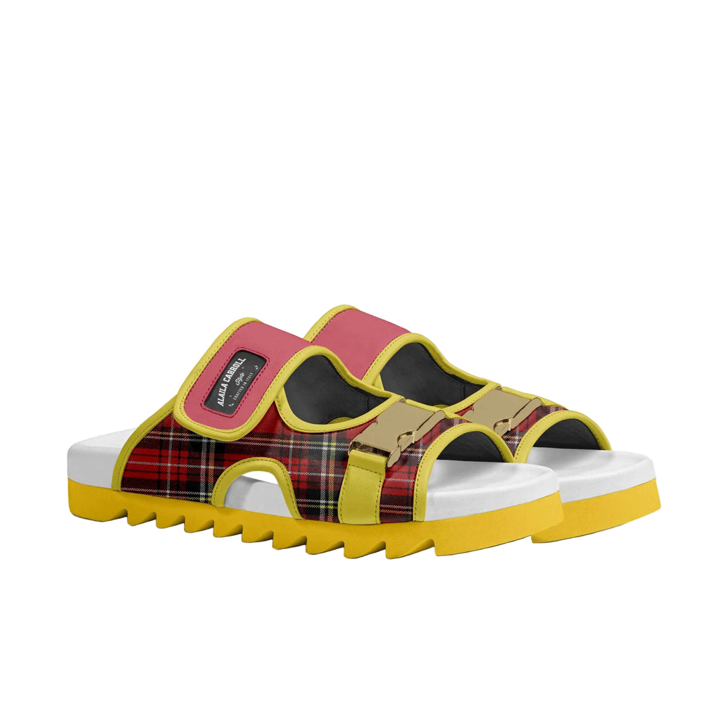 Shop the Limited-Edition Buckle Luxe Sandal Red Plaid & Canary by Alaila Carroll Style. Featuring a quick-release buckle, EVA comfort sole, genuine Italian materials, and bold luxury streetwear style.
limited edition sandals
buckle luxe sandals
red plaid sandals
canary yellow sandals
designer comfort sandals
luxury casual sandals
EVA sole sandals
Alaila Carroll Style sandals
exclusive designer sandals
fashion streetwear sandals
premium summer footwear
luxury sandals for men and women