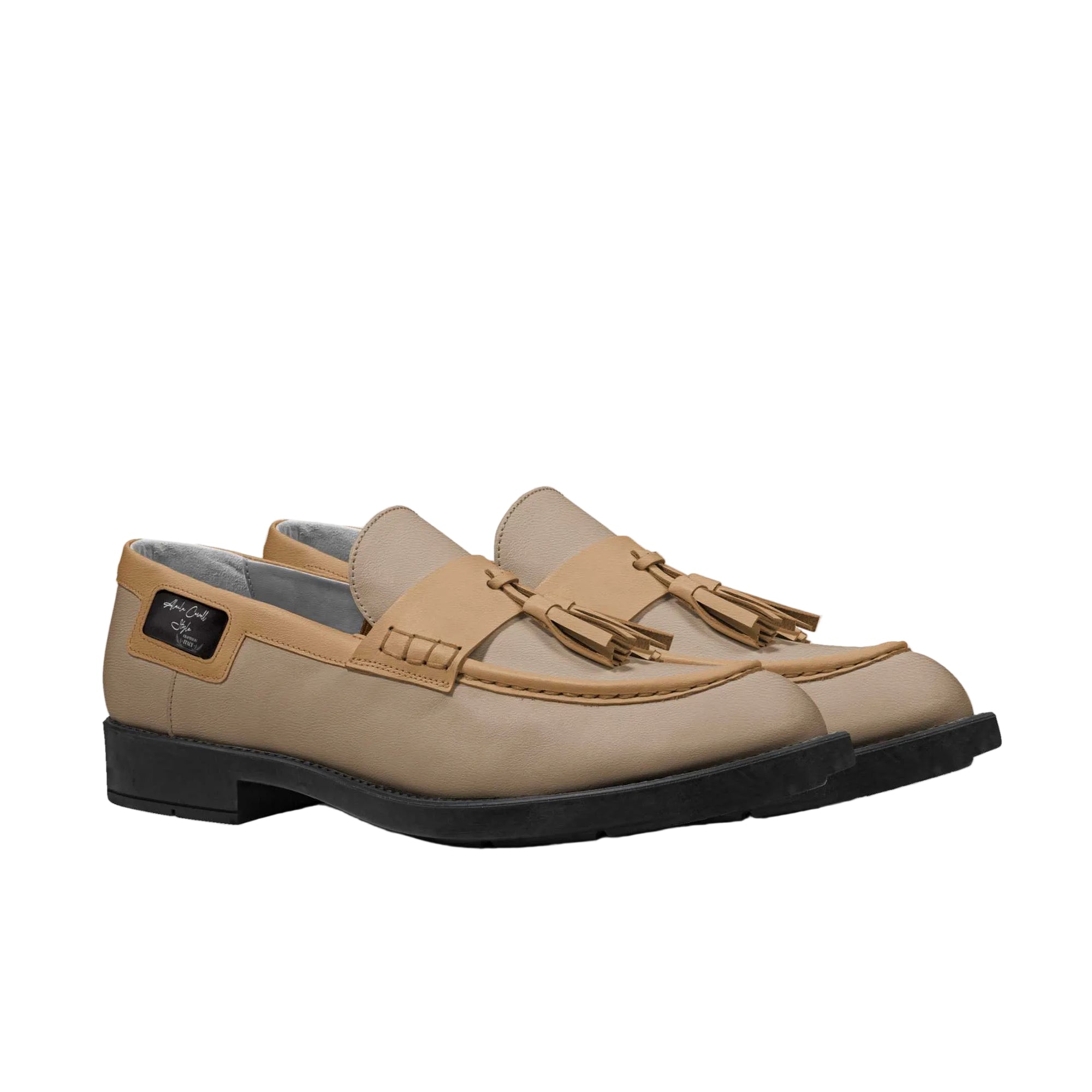 Step into timeless style with the Luxe Classic Loafer in tan. Featuring a black rubber sole, raised stitching, and slip-on design for modern comfort and elegance.

men’s luxury loafers, designer moccasin shoes, tan loafers for men, slip-on dress loafers, modern men’s footwear, classic loafer shoes, stylish men’s flats, upscale casual shoes, black sole loafers, premium men’s footwear