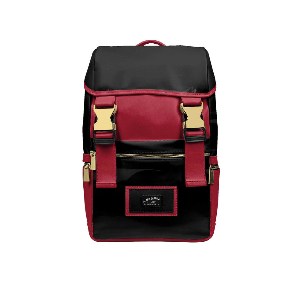 Shop the Modern Travel Luxe Backpack in Red, Black & Gold. A luxury designer backpack with multiple compartments, buckle accents, and eco-technical leather finishes.

Luxury travel backpack red black gold

Designer backpack with buckle accents

Modern urban luxury backpack

Luxury backpack, designer travel backpack, modern backpack, urban luxury bag, red, black, and gold backpack, eco-technical leather backpack, Alaila Carroll Style