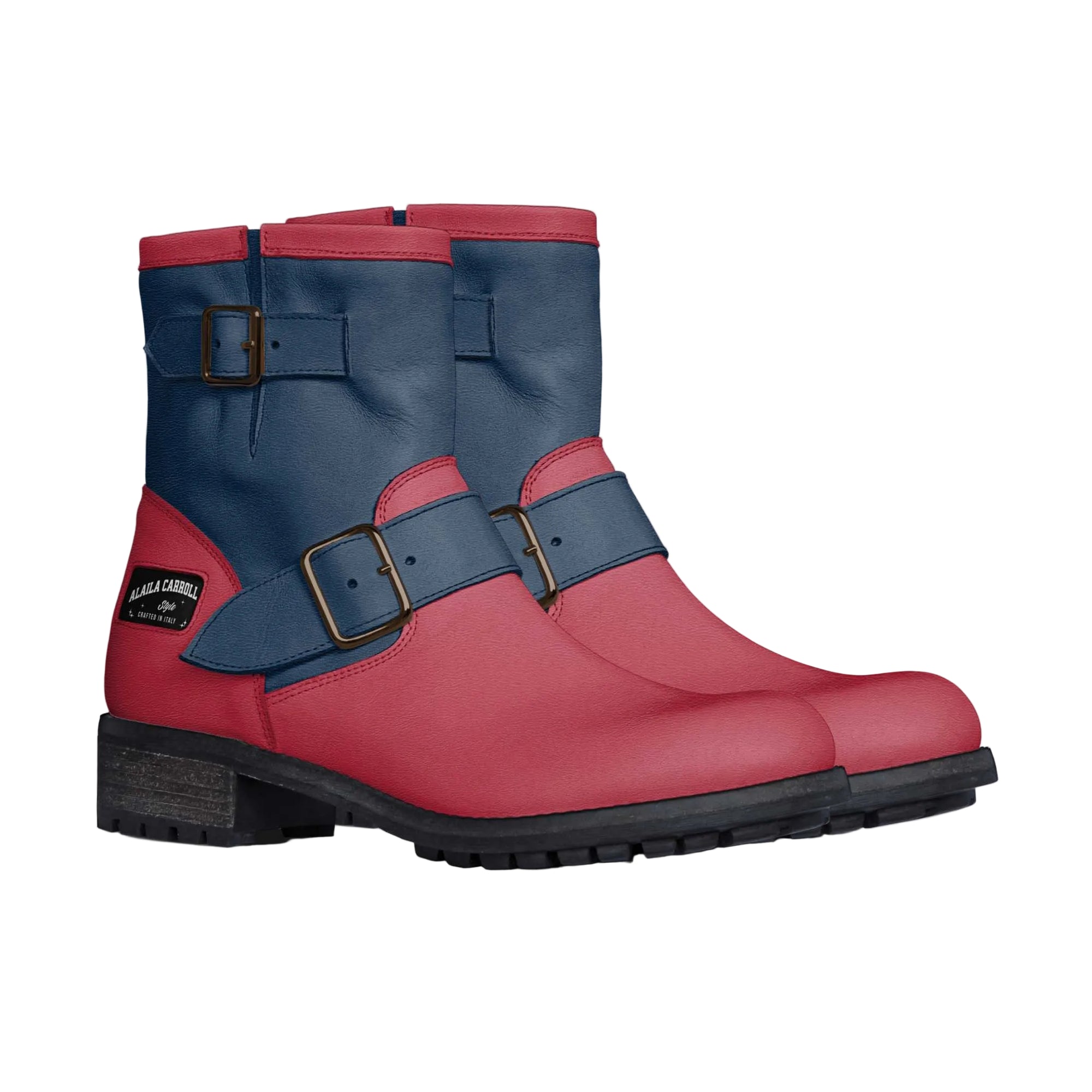 Shop the Police Belted Boot in Red & Navy. A bold, police-inspired women’s boot with belted detailing, durable sole, and stable heel.

Red and navy belted women’s boot

Police-inspired designer boot

Luxury utility boot for women

Luxury women boots, police-style boots, belted boots women, utility fashion footwear, designer combat boots, bold women’s footwear