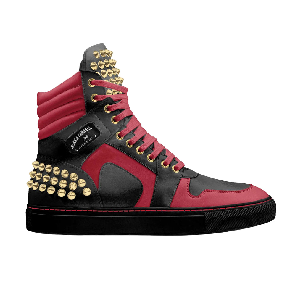 Shop Spike Fashion High Top Red, Black & Gold sneakers featuring metallic spikes, oversized tongue, and rock-inspired luxury design. Big sizes available.

Red black gold spike high-top sneakers

Rock-inspired luxury high-top sneakers

Designer sneakers with metallic spikes


Spike high-top sneakers, luxury high-top sneakers, rock-inspired sneakers, metallic spike shoes, designer streetwear sneakers, bold fashion sneakers, Alaila Carroll Style