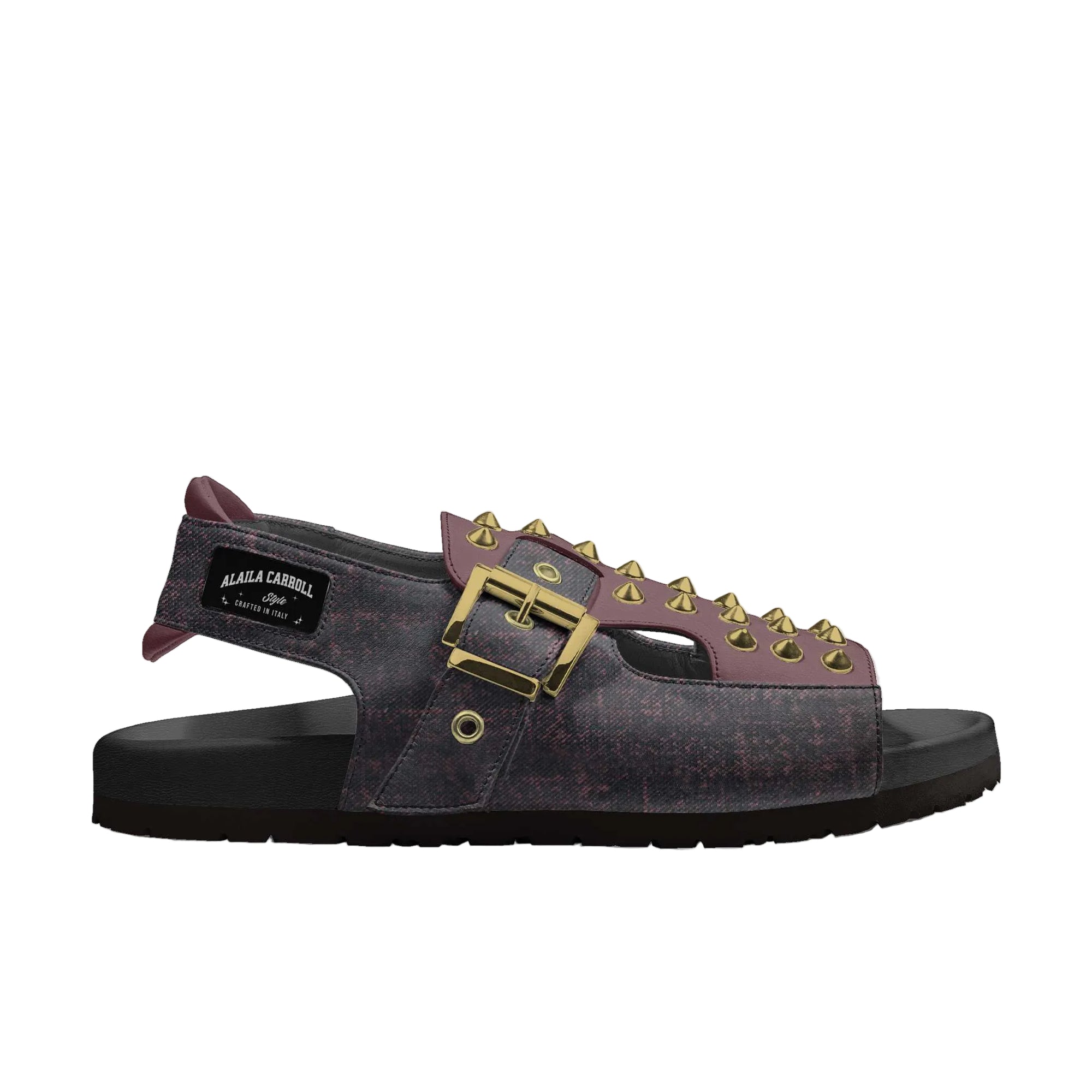 Shop the Spikes Luxury Sandal Vintage Red Textile & Wine by Alaila Carroll Style. Featuring customizable studs, Vibram sole technology, premium Italian materials, and bold rock-inspired luxury fashion.
spike luxury sandals
rock inspired sandals
designer studded sandals
vintage red sandals
wine color designer sandals
Vibram sole sandals
Italian luxury sandals
Alaila Carroll Style sandals
fashion sandals with studs
luxury casual sandals
designer summer footwear
premium unisex sandals