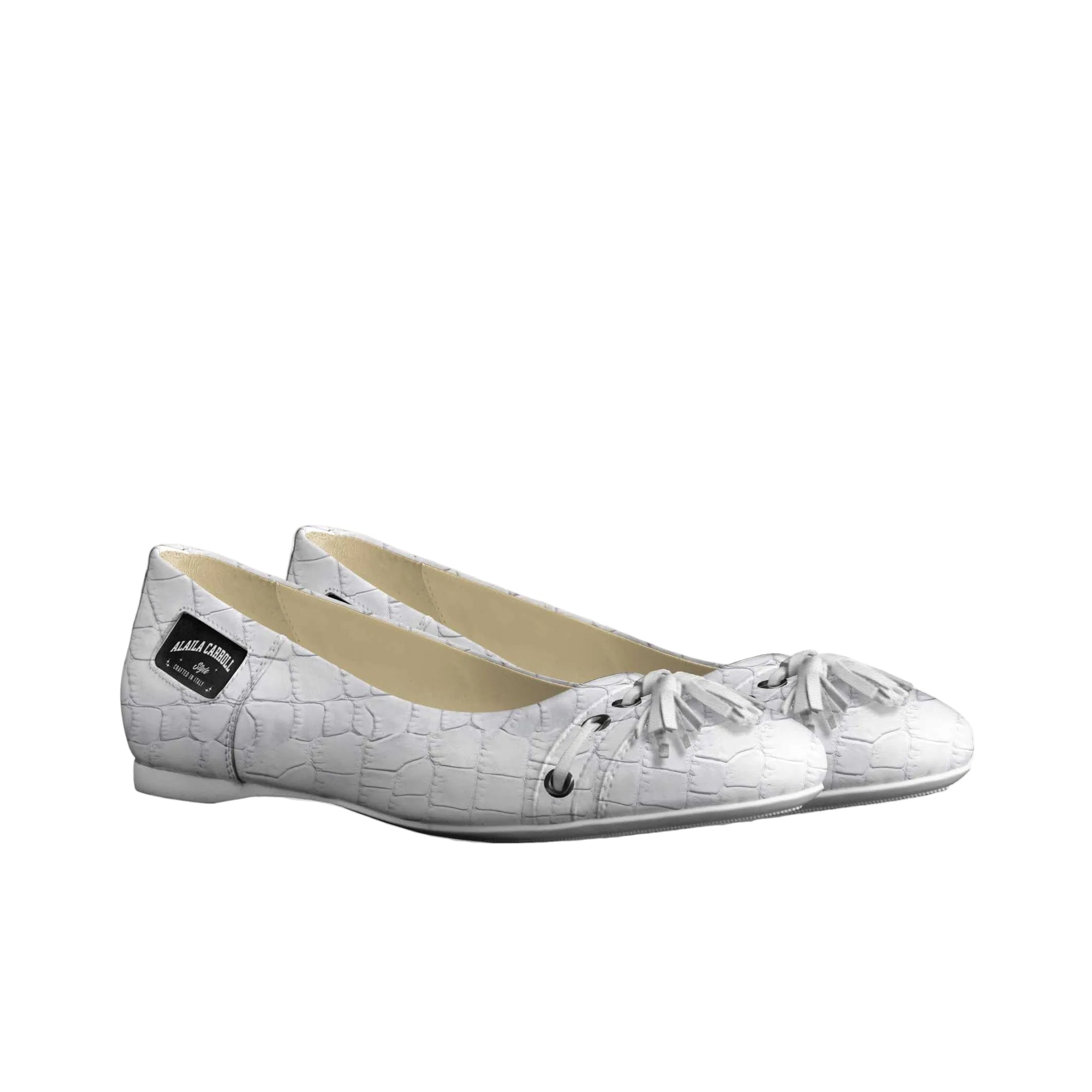 Shop the White Croc Tassels Ballerina Flats by Alaila Carroll Style. Made from premium Italian materials with a stylish tassel detail and flexible sole—perfect for weddings, special events, and everyday elegance.
white croc tassel ballerina flats
white wedding flats women
Italian designer ballerina flats
comfortable bridal flats
white flat shoes women
elegant women’s flats
stylish flats for weddings
luxury ballerina flats
comfortable formal flats
Alaila Carroll Style shoes