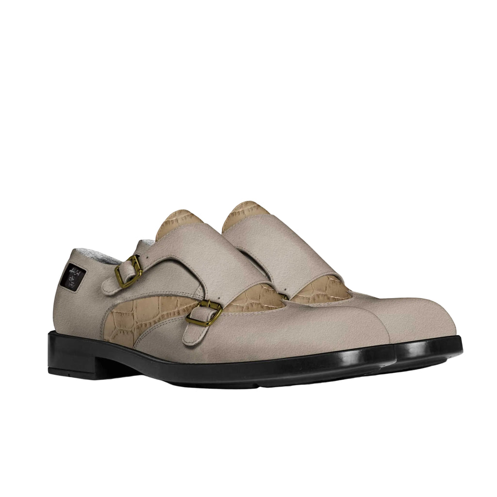 Classic tan and croc monk strap shoes crafted in Italy with belted closure and anti-slip sole for comfort, style, and everyday elegance.

monk strap shoes, Italian men’s dress shoes, tan croc shoes, luxury men’s footwear, classic monk strap, formal men’s shoes, Italian leather shoes, designer men’s shoes