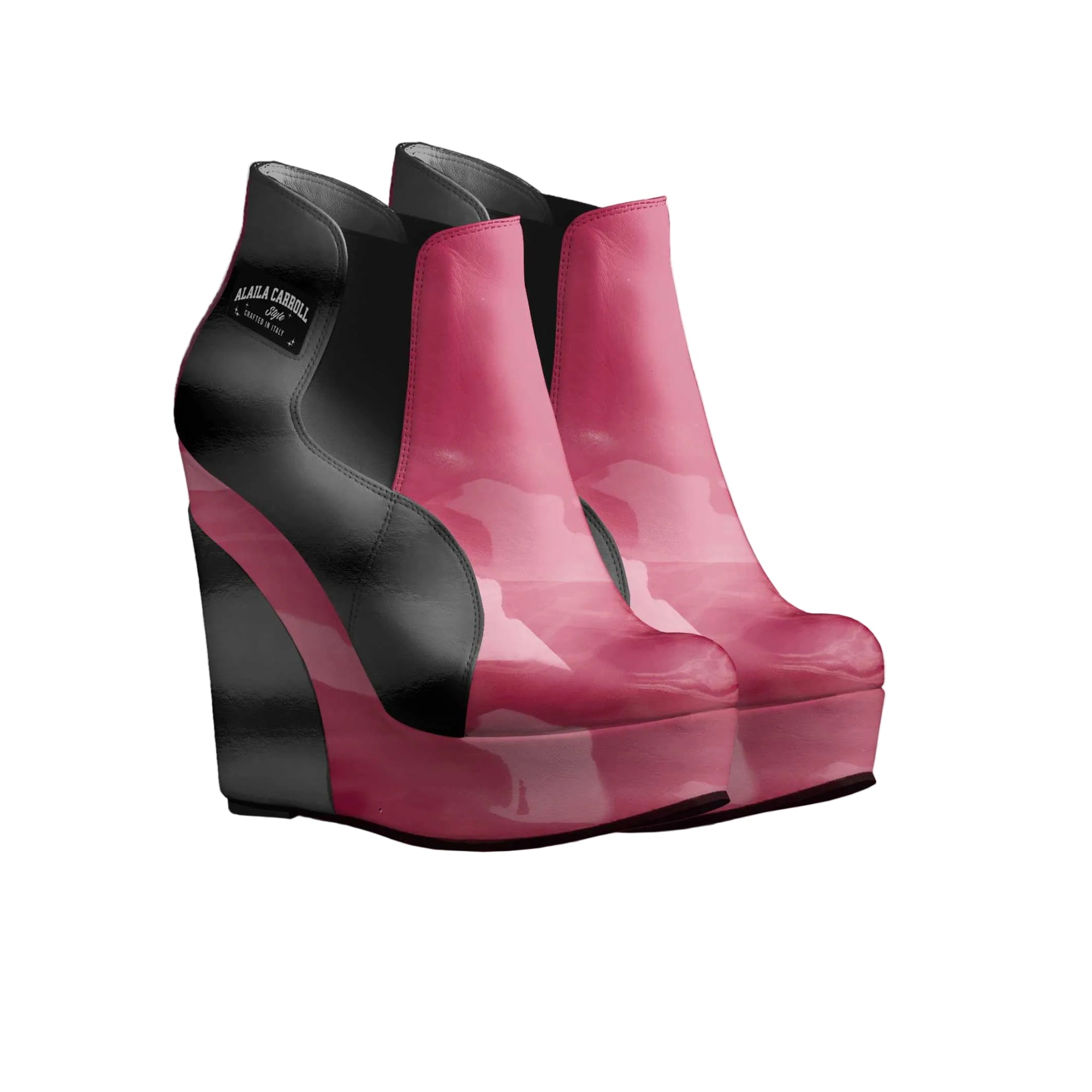 Shop Wedge Ankle Boot Pink & Black. Italian-made platform boot with a 13-cm (5-inch) wedge, round toe, and ankle logo. Chic, stable, and perfect for fashion-forward women.

wedge ankle boots pink
platform wedge boots
Italian luxury ankle boots
women’s wedge boots
fashion ankle boots
high wedge shoes
designer boots pink and black

Product Details

• 13-cm (5-inch) wedge heel for stability and height
• Round toe design for comfort
• Crafted from genuine Italian materials
• Logo detail on the ank