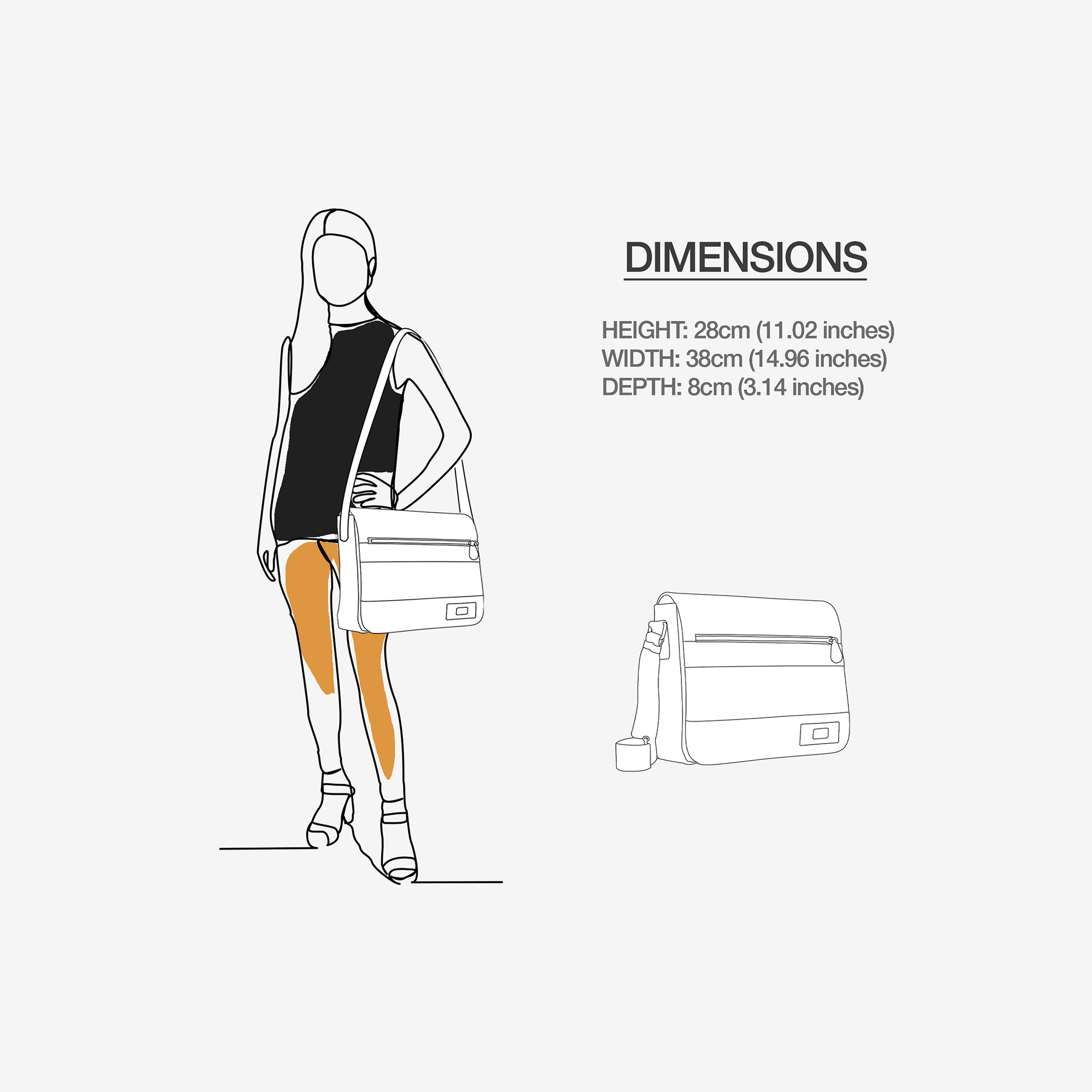 DESIGNER LUXURY URBAN MESSENGER BAG image 6