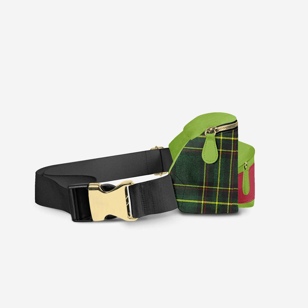 Green Designer Luxe Multi Pocket Belt Bag image 5