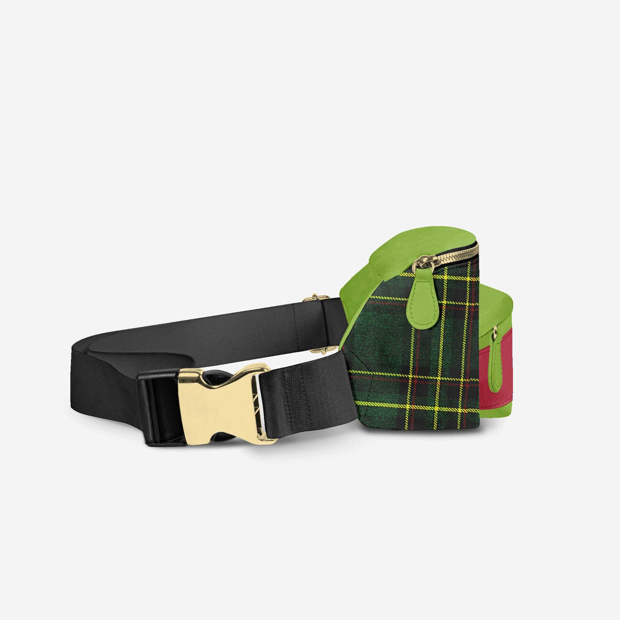 Green Designer Luxe Multi Pocket Belt Bag image 5