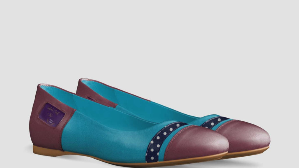 Luxury Bow Ballerina Light Blue & Purple