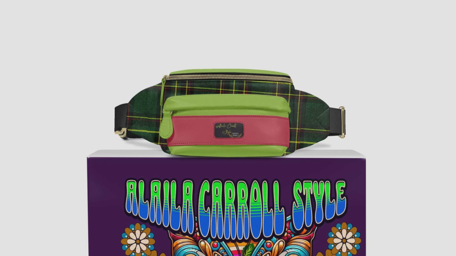 Green Designer Luxe Multi Pocket Belt Bag