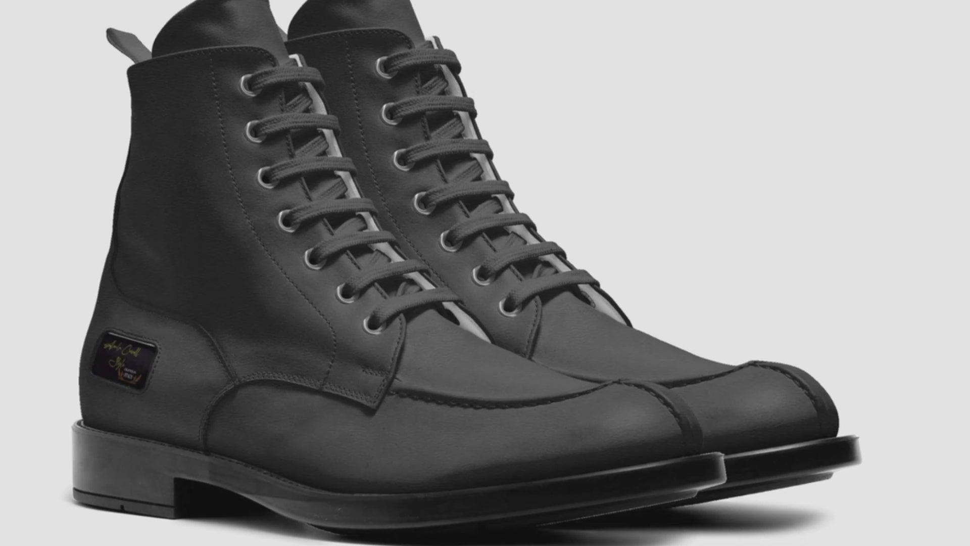 Luxury Elegant Men's Black Biker Boot