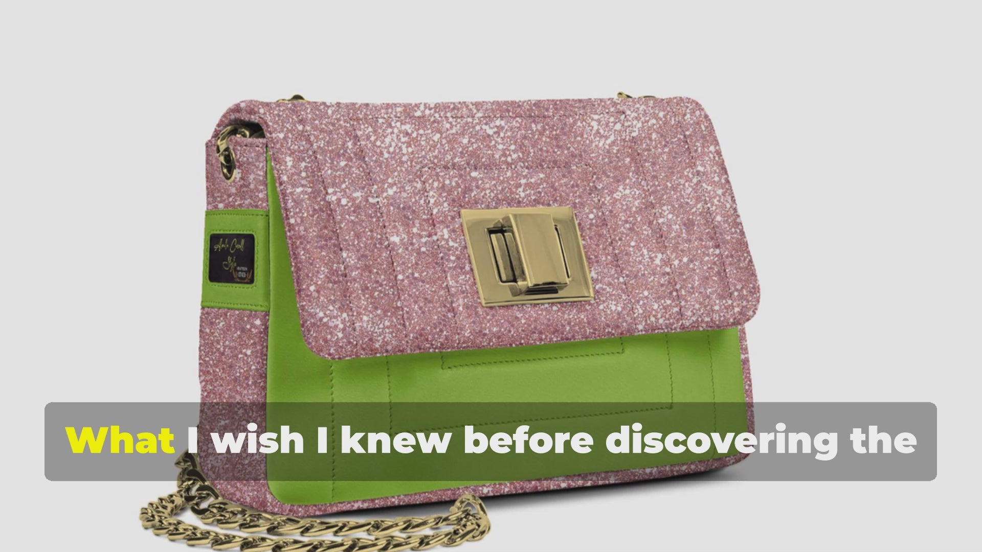 DESIGNER LUXE ELEGANT PINK & GREEN DRESS BAG
