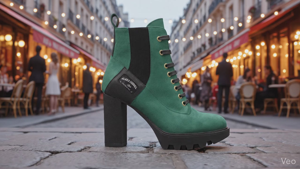 Video of Alaila Carroll Designer Laceup Boots