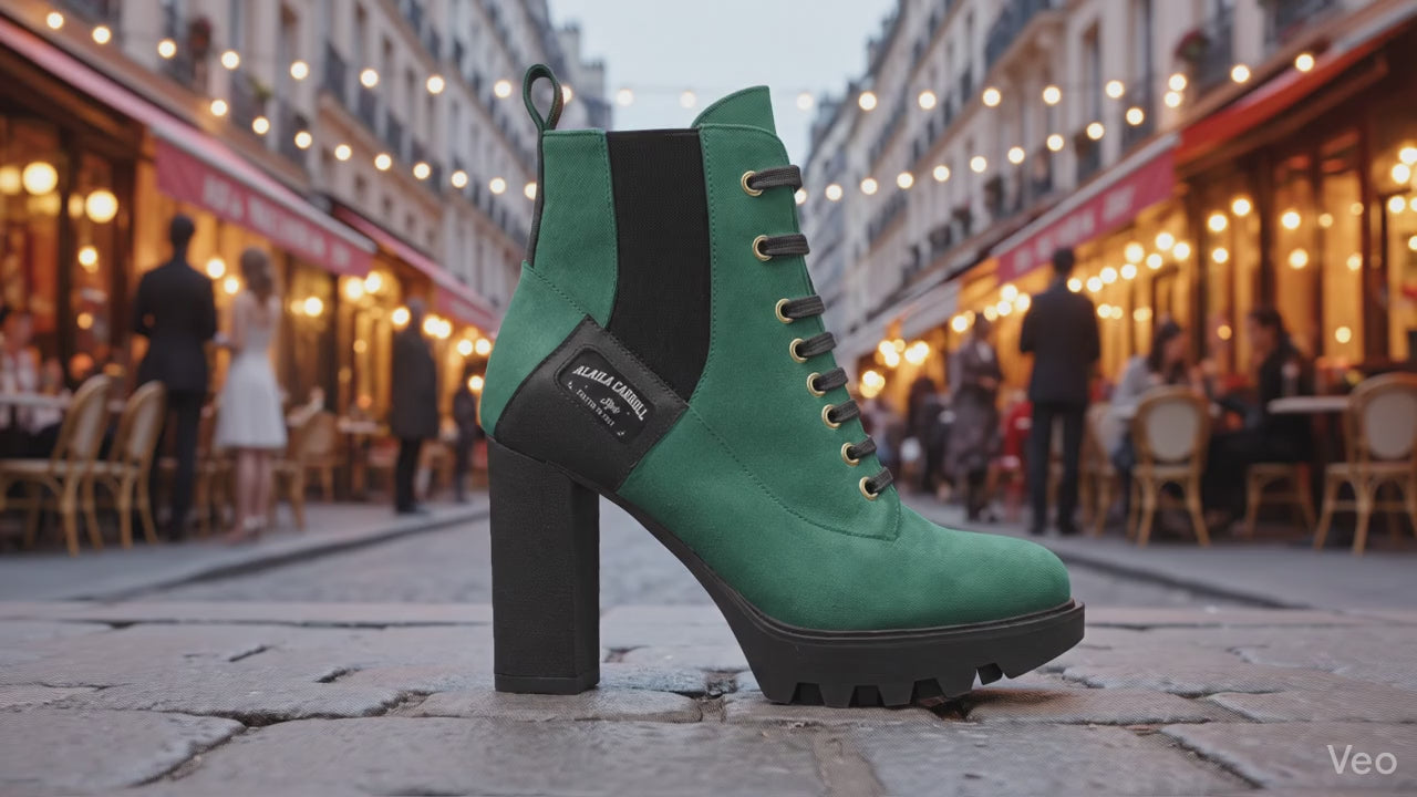 Video of Alaila Carroll Designer Laceup Boots