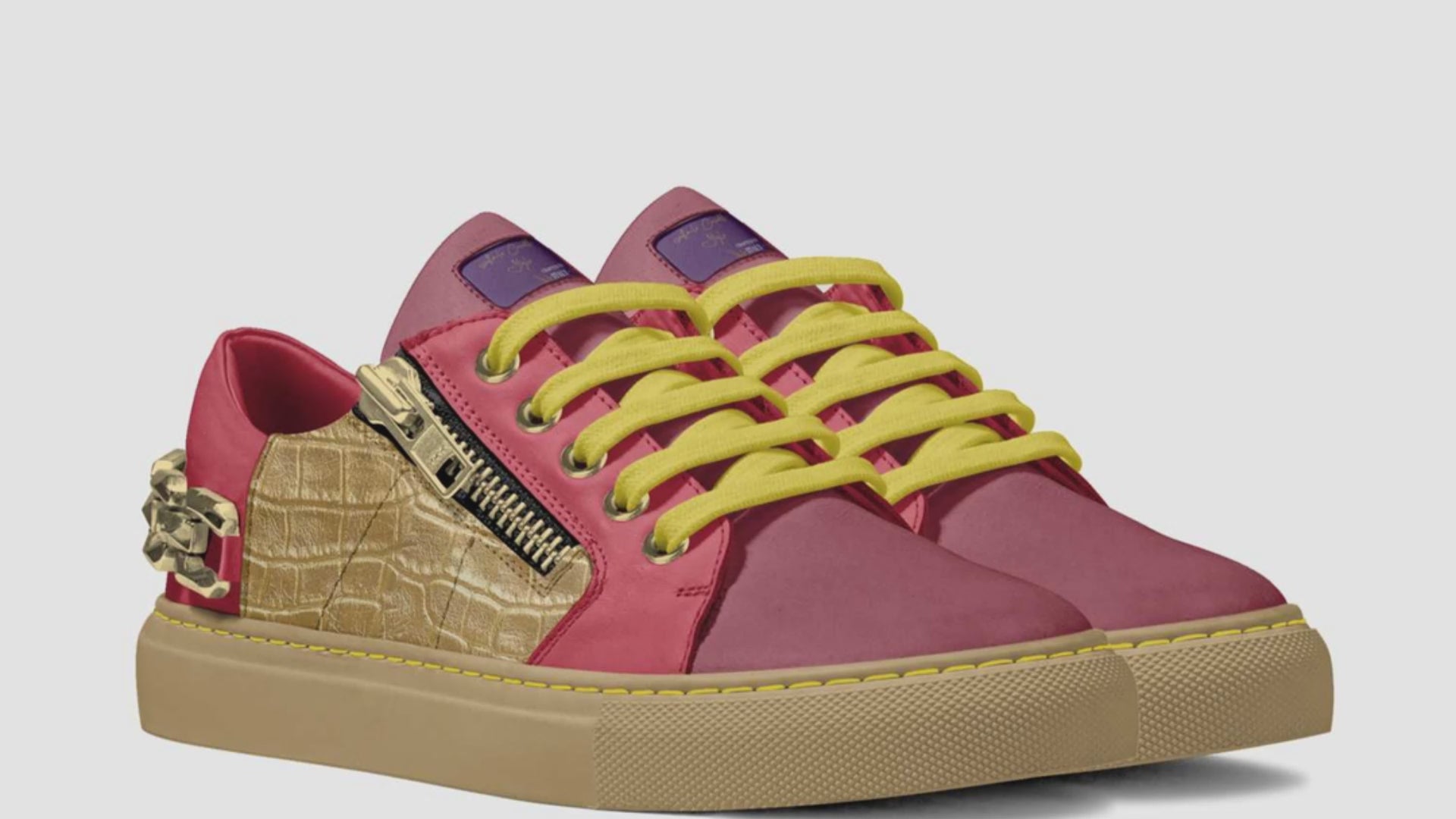 Alaila Carroll METAL URBAN LOW TOP RED & GOLD