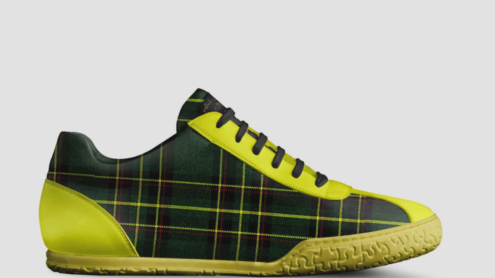 Sporty Low Top YELLOW & GREEN PLAD