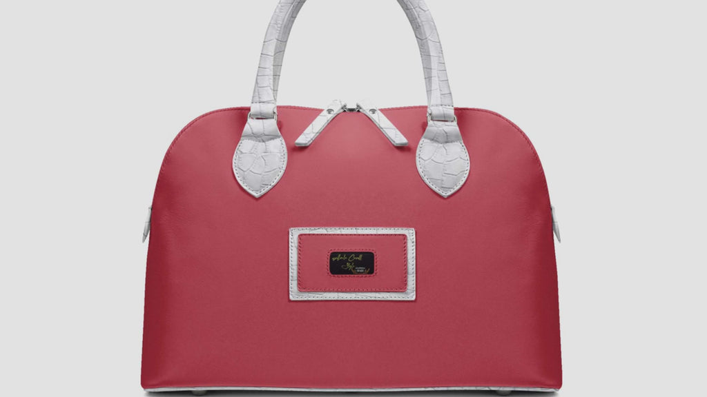 DESIGNER LUXURY FASHION-CHIC RED & WHITE BAG