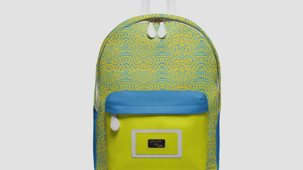 Minimal Luxe Backpack YELLOW, BLUE, & WHITE