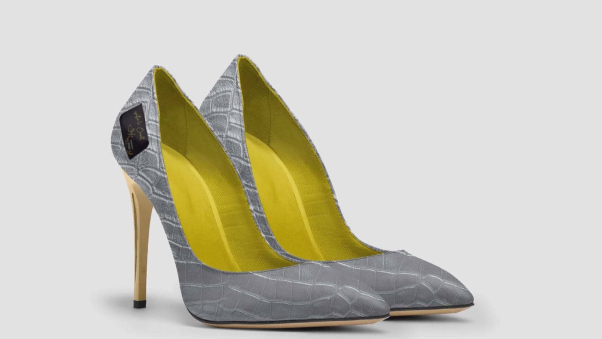 Luxury Full-Cut Sliver & Gold High Heel