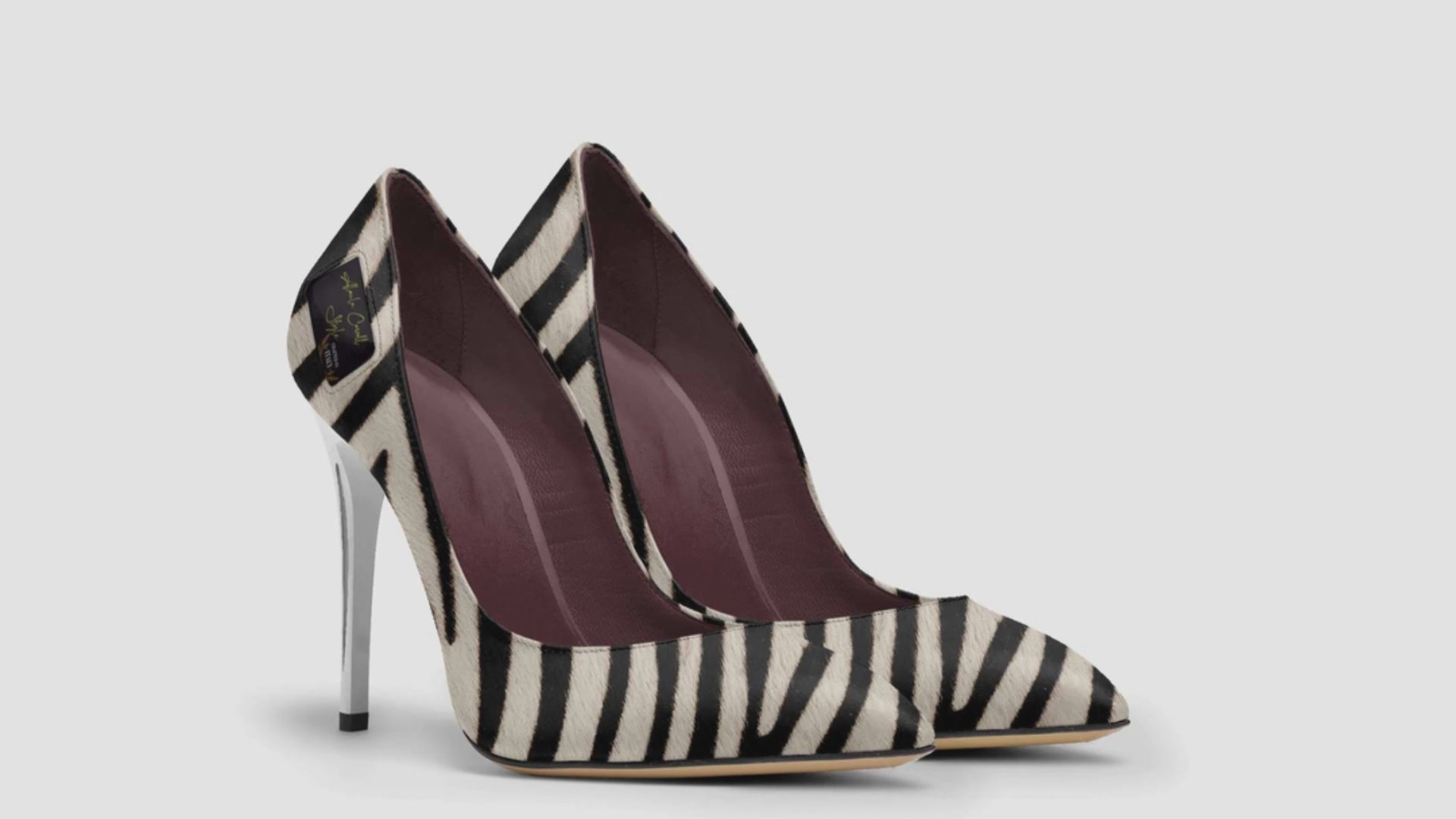 Zebra Print Full Cut High Heel