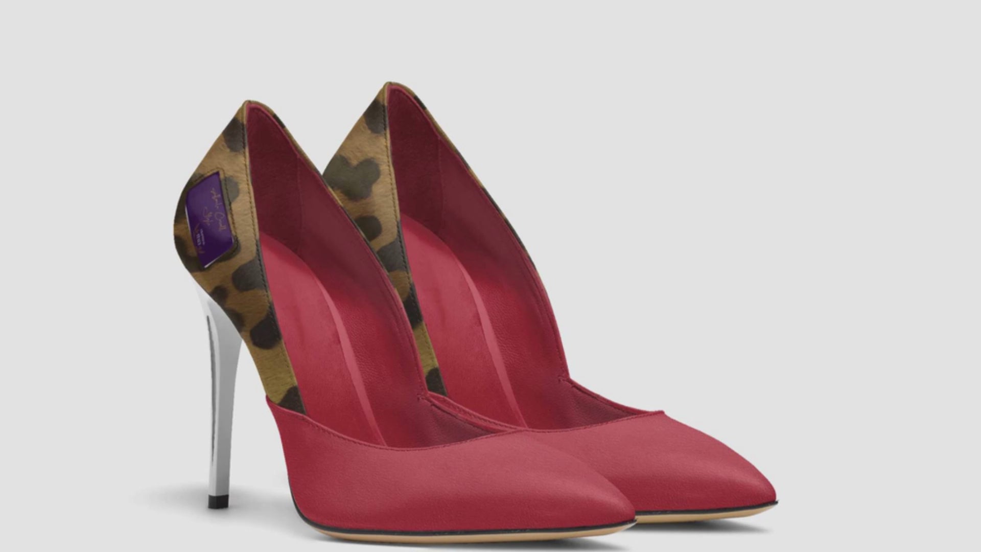 Red and Leopard Print Luxury Heels