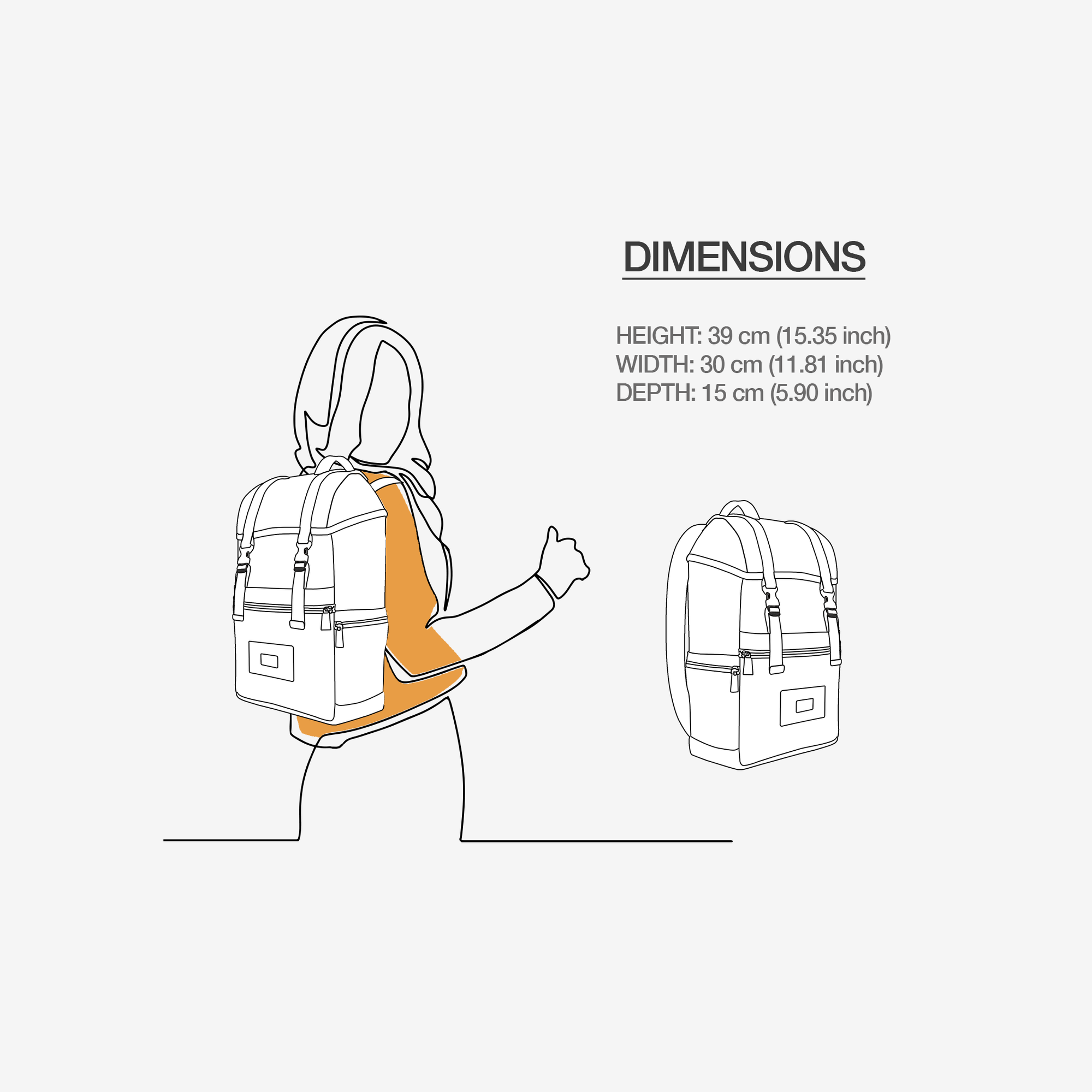 CONTEMPORARY TRAVEL LUXE BACKPACK Black & Silver